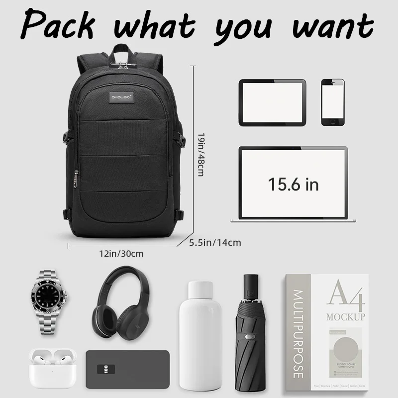 Backpack size and capacity reference