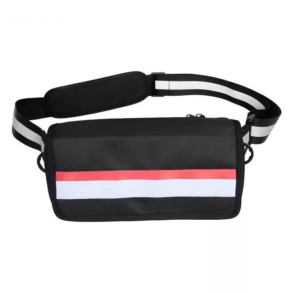 Front pocket and clean black backpack shape