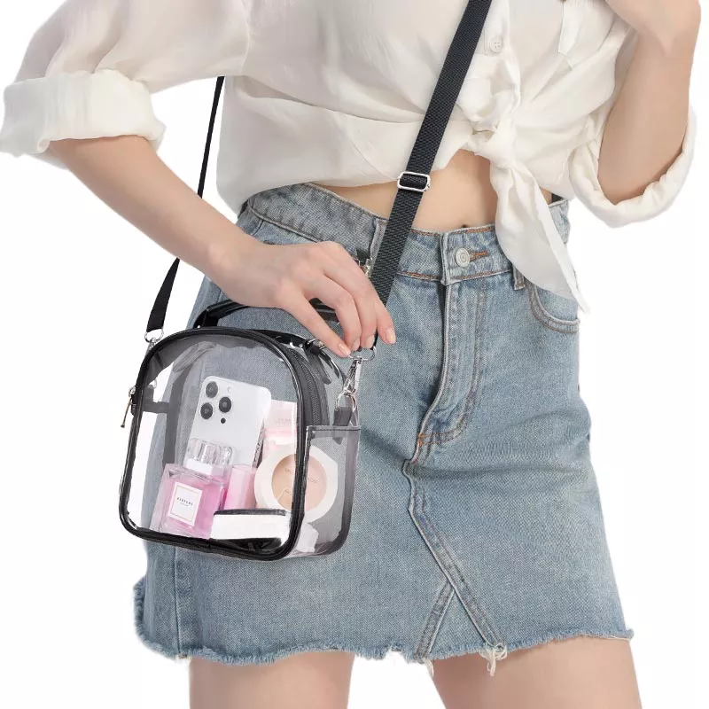 custom logo clear pvc bag